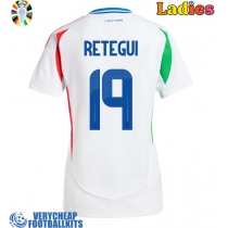 Italy Mateo Retegui #19 Replica Away Shirt Ladies Euro 2024 Short Sleeve